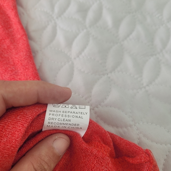 Lace Shouldered Top in an Orangey Red - Picture 7 of 7